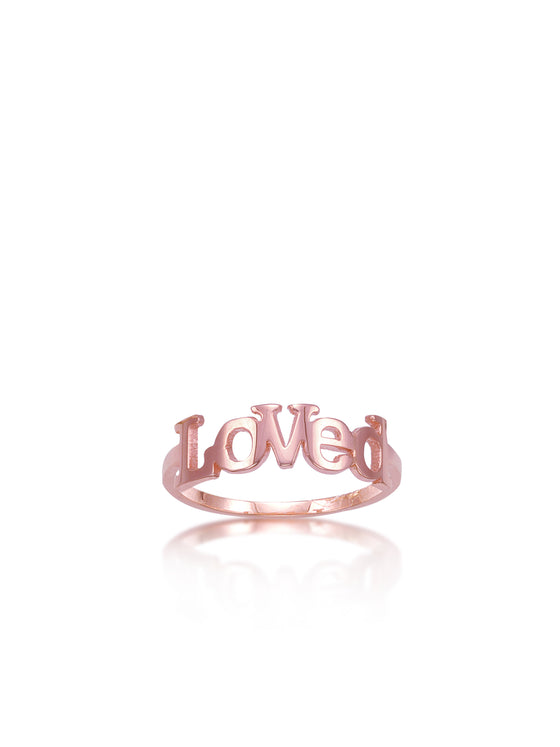Loved Block Letter Ring | Kacey K Jewelry.