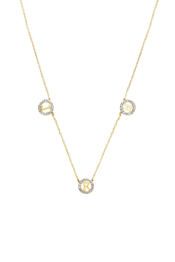 Block Letter Mini Circle Necklace | Kacey K Jewelry.