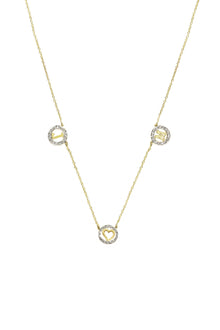  Block Letter Mini Circle Necklace with Heart | Kacey K Jewelry.
